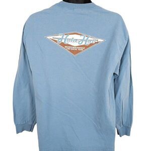 Vintage Hula Hut Surfboards T Shirt Mens Size Large Blue Lake Austin Texas